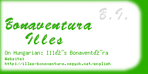 bonaventura illes business card